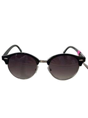 Foster Grant Sunglasses FGL 22 38 BLK MC Black Round Frame Gradient Lenses NEW
